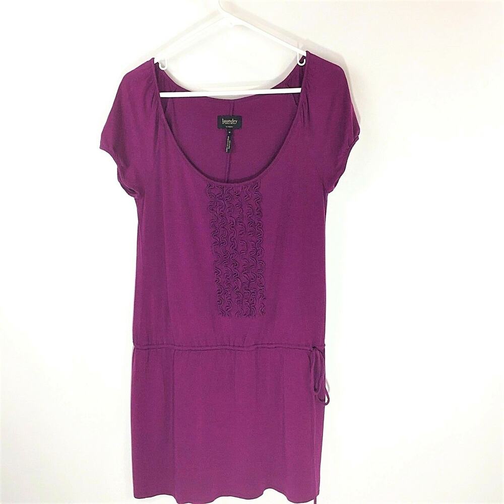 Laundry Shelli Segal Peplum Tie Top Hot Pink Size Medium Soft Stretchy